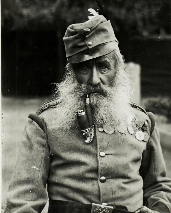 Oldest Austrian soldier of WW1, a 79-year-old Gaspar Wallnöfer, veteran of Austrian wars in Italy in 1848/49 and 1866, September 1917