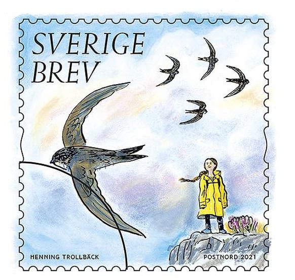 Greta Thunberg Briefmarken Schweden