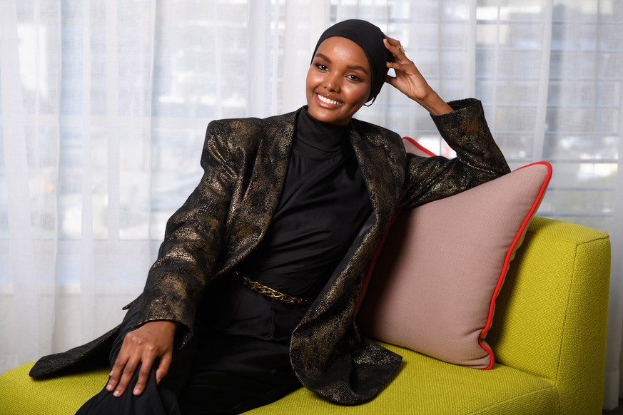 epa08845170 (FILE) - Somali-American model Halima Aden poses for a photograph during Mercedes-Benz Fashion Week Australia in Sydney, Australia, 16 May 2019 (Reissued 26 November 2020). Model Halima Ad ...