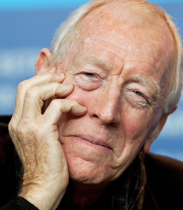 epa08280764 (FILE) - Swedish-born actor Max von Sydow attends a press conference for &#039;Extremely Loud And Incredibly Close&#039; during the 62nd Berlin International Film Festival, in Berlin, Germ ...