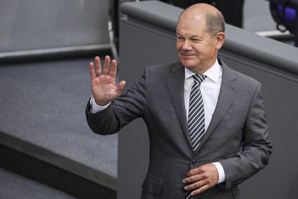 epa08515526 German Minister of Finance Olaf Scholz during a special session of the Bundestag parliament dealing with Corona Tax relief, in Berlin, Germany, 29 June 2020. The Second Corona Tax Assistan ...