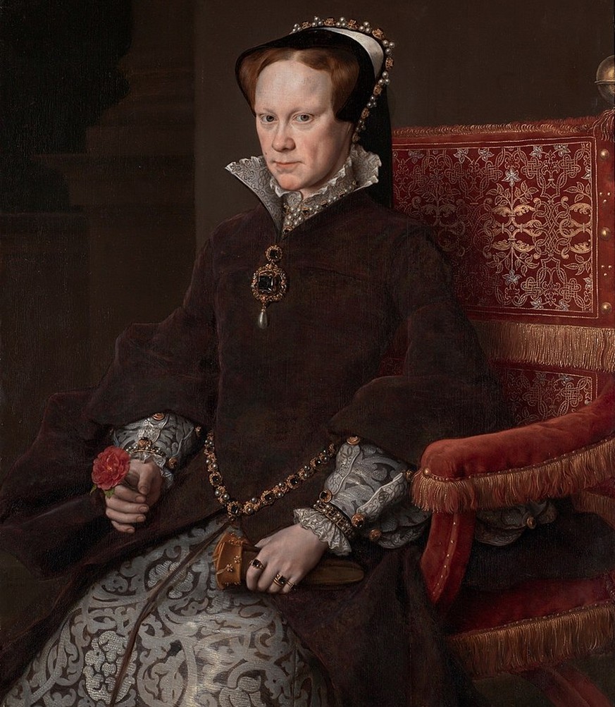 Mary Tudor Maria I von England Bloody Mary Königin https://de.wikipedia.org/wiki/Maria_I._(England)#/media/Datei:Maria_Tudor1.jpg