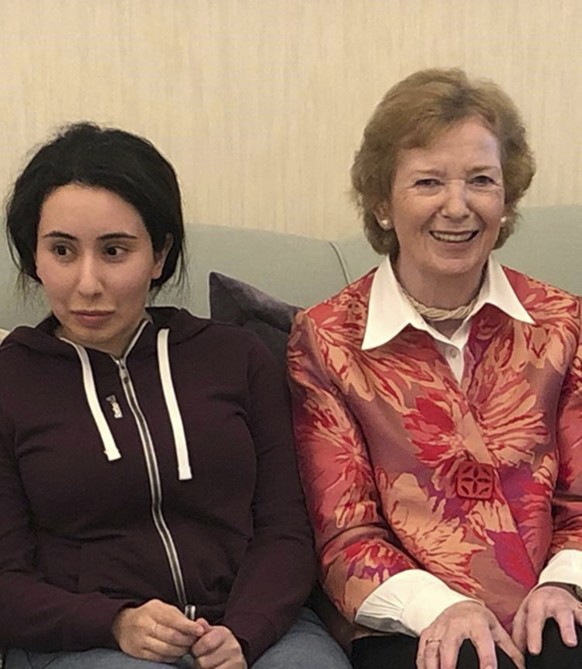 In this Saturday, Dec. 15, 2018 photo, released on Monday, Dec. 24, 2018, by the United Arab Emirates&#039; Ministry of Foreign Affairs and International Cooperation, Sheikha Latifa bint Mohammed Al M ...