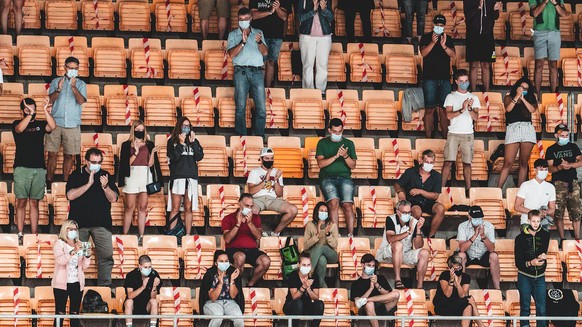 Beim Testspiel hat es funktioniert – alle Lugano-Fans tragen eine Maske.