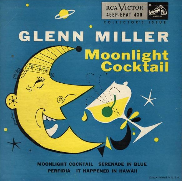 Glenn Miller Moonlight Cocktail Plattenhülle EP LP Vinyl design retro jazz swing 1930s https://www.discogs.com/