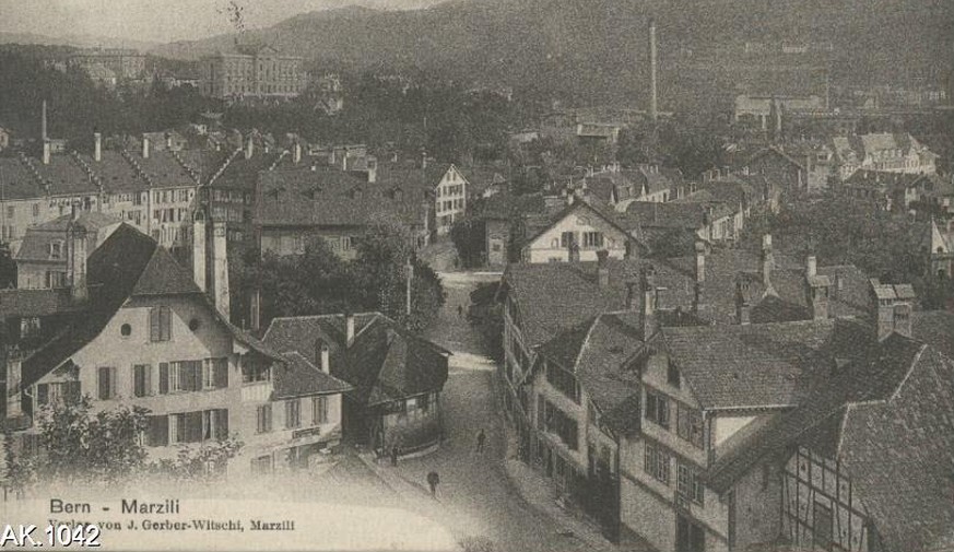 1911: Marzili, Weihergasse 17, Bundesrain 12-16a, Glurhaus, Marzilistrasse 2.&nbsp;