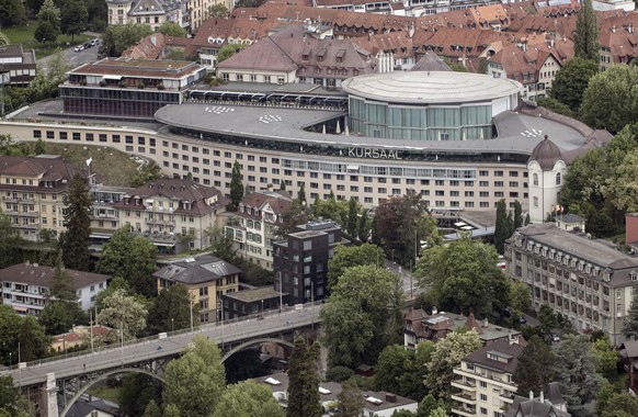 Sicht auf den Kursaal Bern, am Samstag, 19. Mai 2018, in Bern. (KEYSTONE/Peter Schneider)