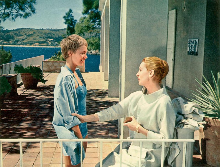 French actress Jean Seberg and British actress Deborah Kerr in the 1957 film &quot;Bonjour Tristesse&quot;, by the Austrian-born director Otto Preminger. (Photo by Sunset Boulevard/Corbis via Getty Im ...