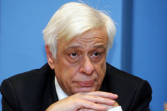 epa04624269 An archive picture dated 11 November 2011 and made available on 17 February 2015 of Prokopis Pavlopoulos, MP of conservative main opposition New Democracy party. Greek Prime Minister Alexi ...