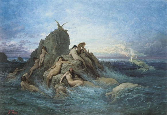 Gustave Doré – Die Najaden des Meeres (um 1870)