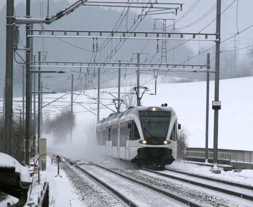 Bahn, Thurbo, GTW2, 850b, St. Gallen Bruggen-St. Gallen Winkeln, Winter, 27.12.2005
