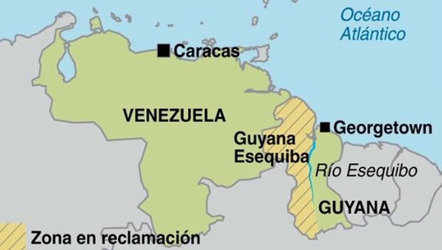 Grenzdisput Venezuela Guyana, Venezuela Essequiba, Territorio del Esequibo