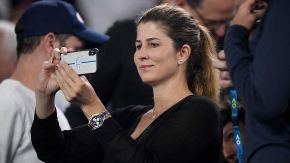 AUSTRALIAN OPEN DAY 3, Roger Federer s wife Mirka is seen during his second round match against Filip Krajinovic of Serbia on day three of the Australian Open tennis tournament at Rod Laver Arena in M ...