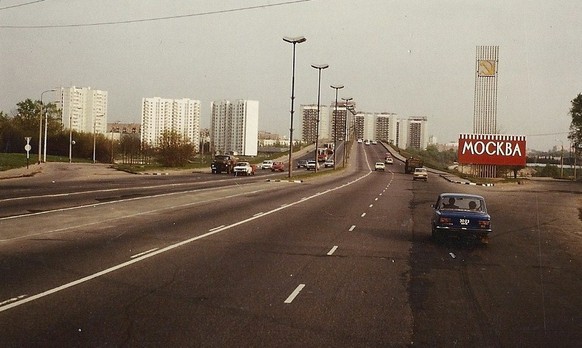 Kein Verkehr: Moskau im Jahr 1986.