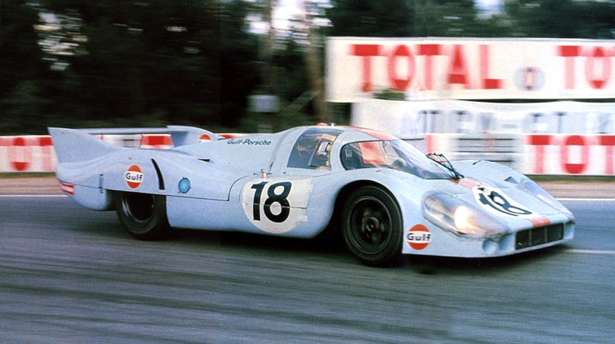 Pedro Rodriguez and Jackie Oliver were the drivers of the long-tailed #18 Porsche 917 LH which set the fastest qualifying lap at the 1971 24 hours of Le Mans, with lap time 3.13.9. The top speed of th ...