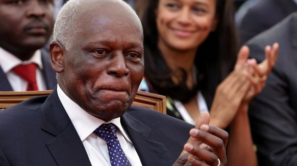 epa03372342 People&#039;s Movement for the Liberation of Angola - Labour Party (MPLA) presidential candidate, Jose Eduardo dos Santos, hiis daughter Isabel dos Santos (R) during the inauguration of th ...