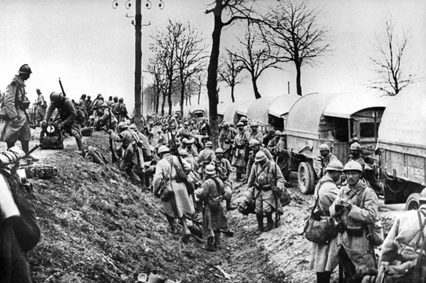 Französische Soldaten vor Verdun