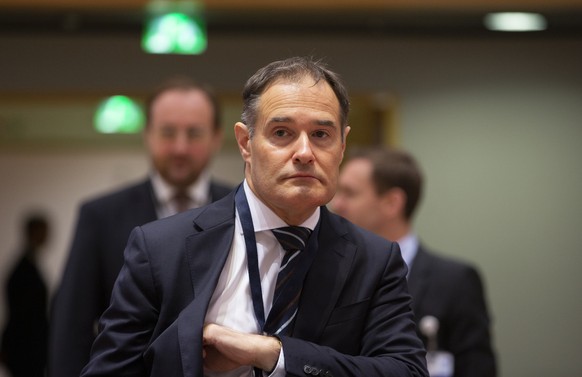 File - In this Monday, Dec. 2, 2019 file photo, Fabrice Leggeri, Executive Director of Frontex, attends a meeting of EU Interior ministers at the EU Council building in Brussels. European Union lawmak ...