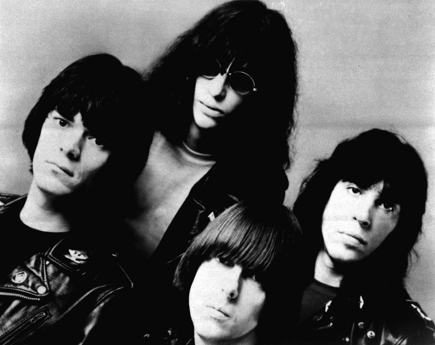 Members of the rock group the Ramones are shown in this February 1982 file photo. Singer Joey Ramone, top left, he punk rock icon whose signature yelp melded with the Ramones&#039; three-chord thrash  ...