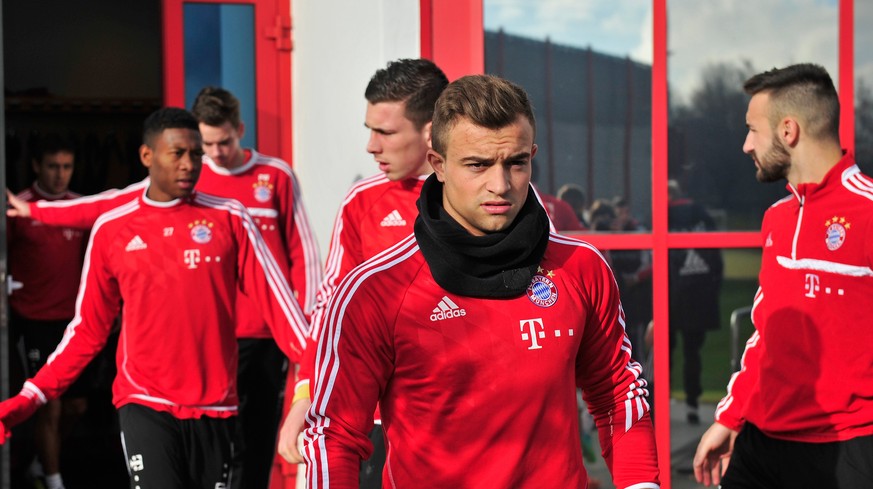 Xherdan Shaqiri auf dem Weg ins Training bei den Bayern.