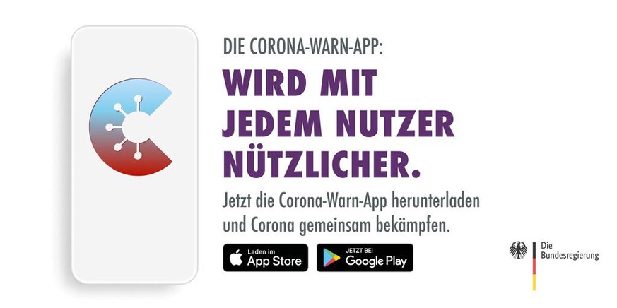 Vom deutschen Regierungssprecher verbreitete App-Werbung.