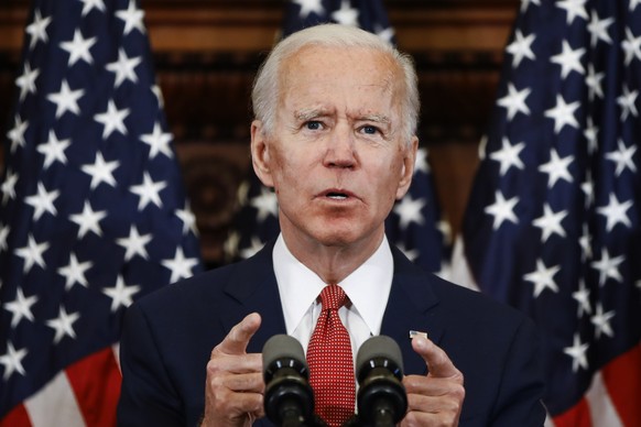 Democratic presidential candidate, former Vice President Joe Biden speaks in Philadelphia, Tuesday, June 2, 2020. (AP Photo/Matt Rourke)
Joe Biden
