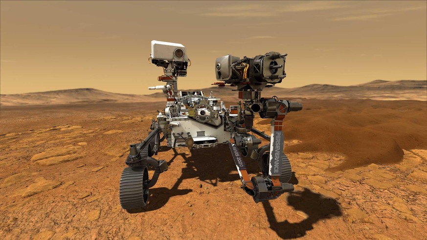 An artist&#039;s illustration of NASA&#039;s Mars rover Perseverance on the Red Planet. (Image credit: NASA/JPL-Caltech)