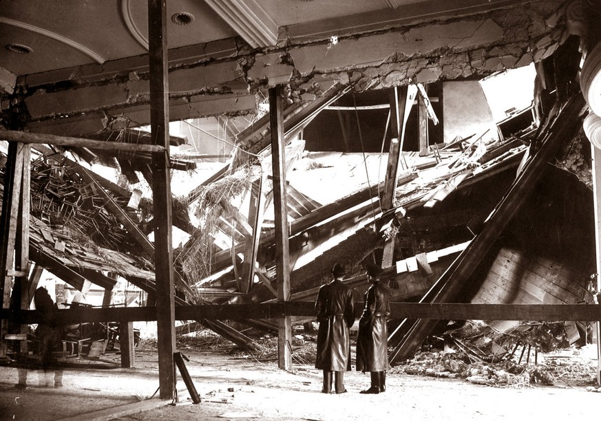 Aufnahme vom 10. November 1939 zeigt den zerstoerten Buergerbraeukeller in Muenchen, den Schauplatz eines gescheiterten Attentats auf Adolf Hitler, das zwei Tage zuvor vom Schreinergesellen Johann Geo ...