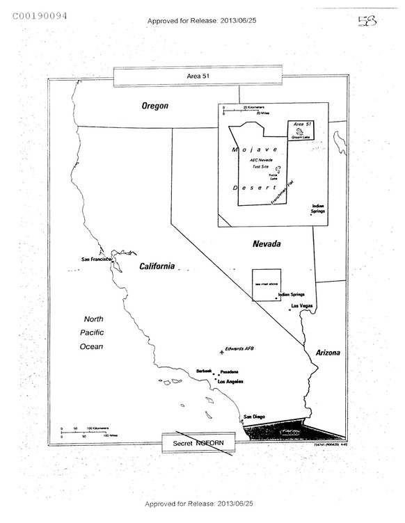 Von der CIA freigegebene Karte der Area 51. 
https://nsarchive2.gwu.edu/NSAEBB/NSAEBB434/images/Area-51-map.jpg