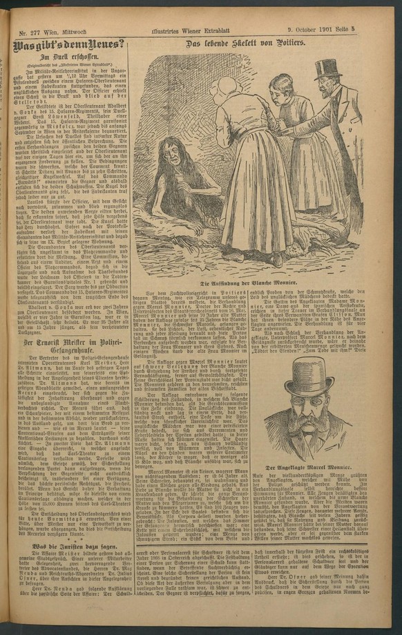 Das «Illustrirte Wiener Extrablatt» am 9. Oktober 1901.