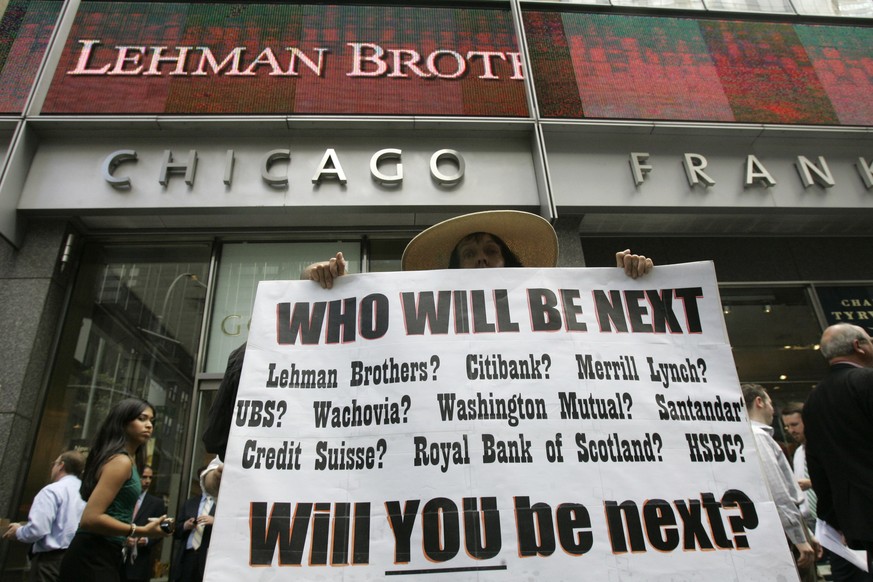 Die Pleite von Lehman Brothers 2008 löste eine weltweite Finanzkrise aus.&nbsp;