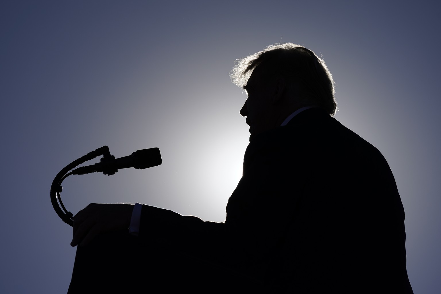 President Donald Trump speaks at a campaign rally at Carson City Airport, Sunday, Oct. 18, 2020, in Carson City, Nev. (AP Photo/Alex Brandon)
Donald Trump