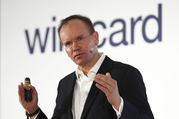 FILE - In this Thursday, April 25, 2019 file photo, Markus Braun, CEO of financial services company wirecard, attends the earnings press conference in Munich, Germany. German lawmakers say they plan t ...