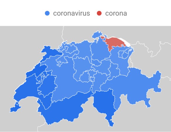 Wie googelt die Schweiz nach dem Coronavirus?