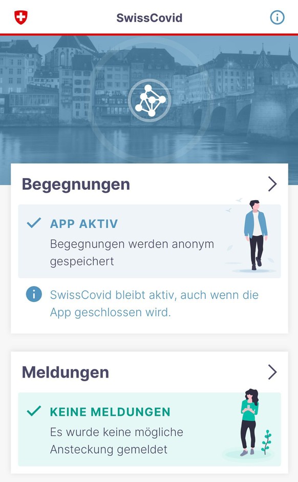 Screenshot aus einem Traum von Dani Schurter der installierten SwissCovid-App.