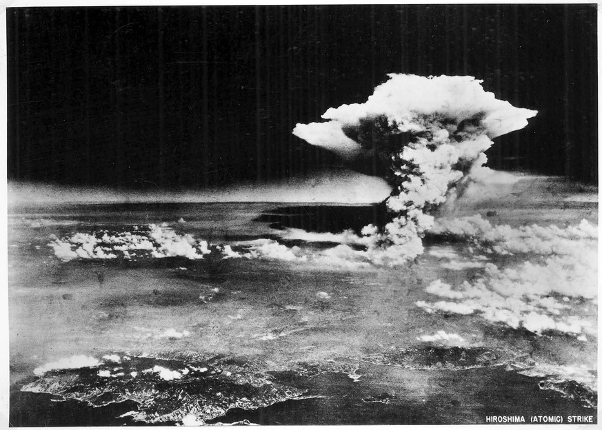 epa04867693 (FILE) A handout photograph made available by the Hiroshima Peace Memorial Museum of the Hiroshima A-bomb blast photographed by the US military on 06 August 1945. 06 August 2015 marks the  ...