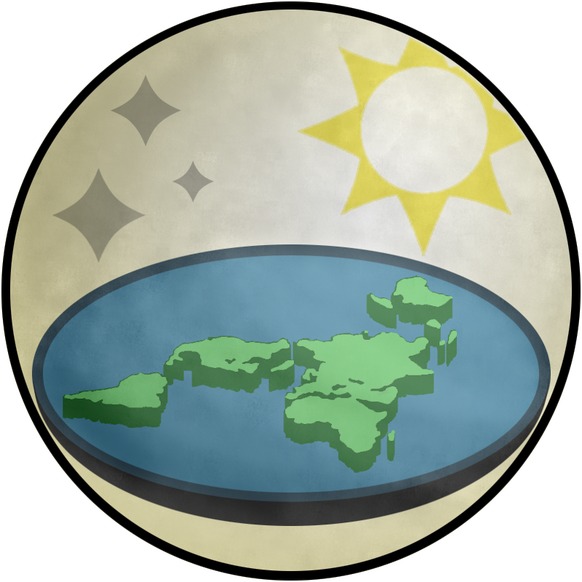 Flat Earth Society Logo
https://de.wikipedia.org/wiki/Flat_Earth_Society