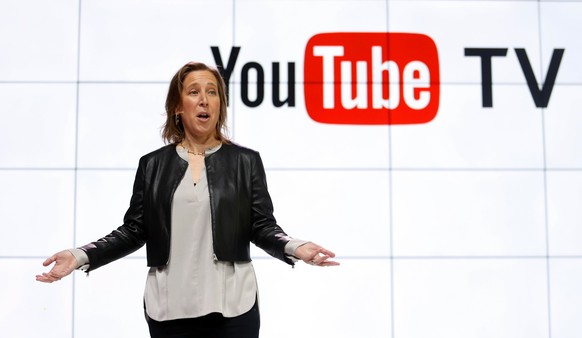 YouTube CEO Susan Wojicki speaks during the introduction of YouTube TV at YouTube Space LA in Los Angeles, Tuesday, Feb. 28, 2017. People fed up with paying for cable the traditional way will soon be  ...