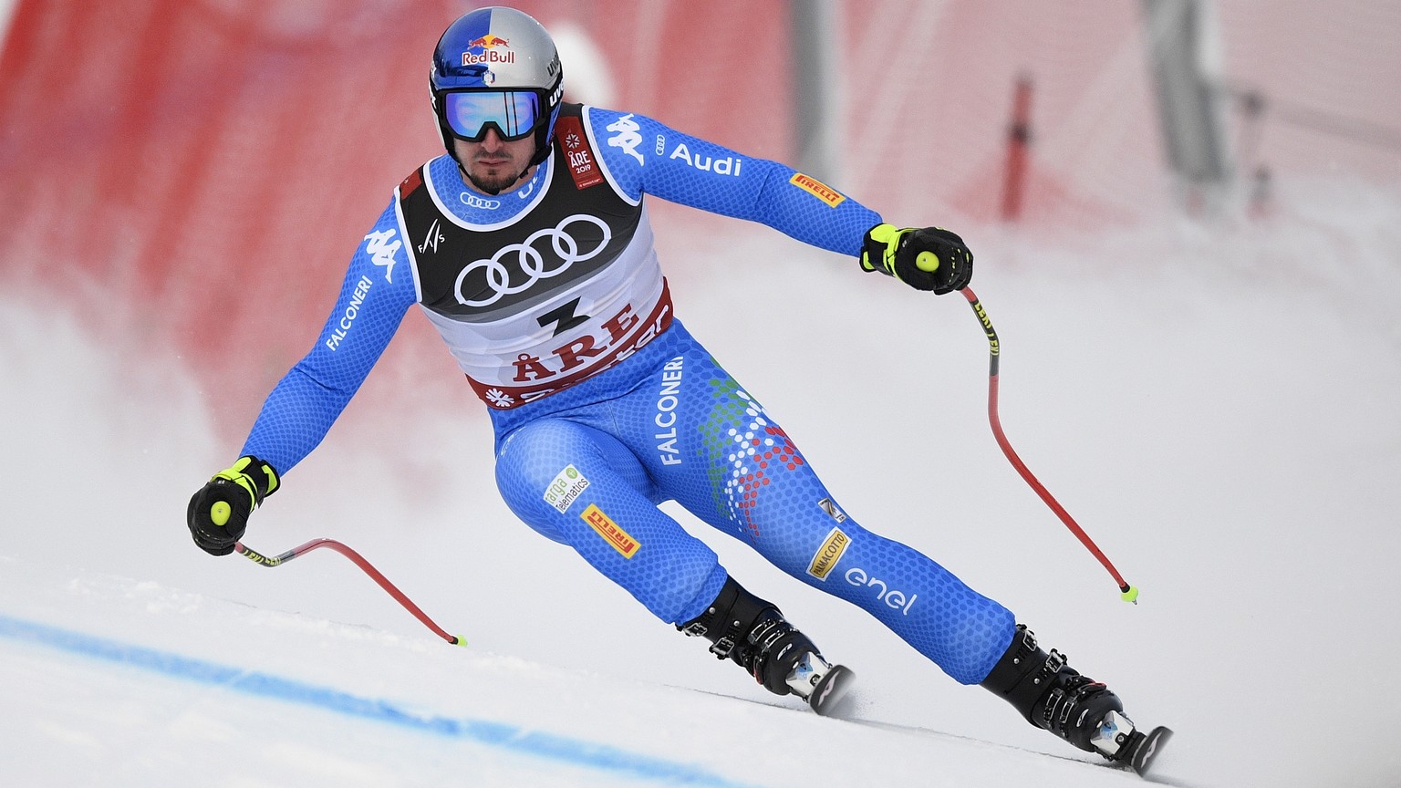 epa07347367 Dominik Paris of Italy in action during the men&#039;s Super G race at the FIS Alpine Skiing World Championships in Are, Sweden, 06 February 2019. EPA/CHRISTIAN BRUNA