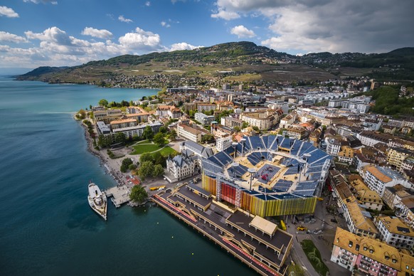 The arena of the &quot;Fete des Vignerons&quot; (winegrowers&#039; festival in French) is pictured in Vevey, Switzerland, Sunday, May 12, 2019. Organized in Vevey by the brotherhood of winegrowers sin ...