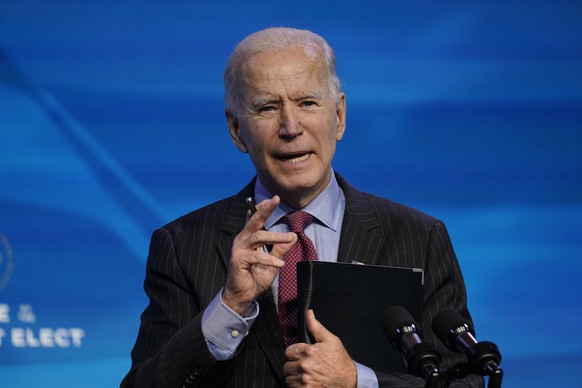 President-elect Joe Biden speaks during an event at The Queen theater in Wilmington, Del., Friday, Jan. 8, 2021, to announce key administration posts. (AP Photo/Susan Walsh)
Joe Biden