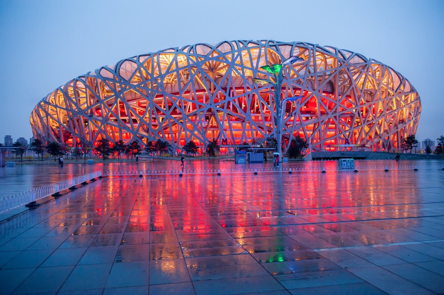 Wird im «Vogelnest» in Peking auch noch eine Fussball-WM ausgetragen?