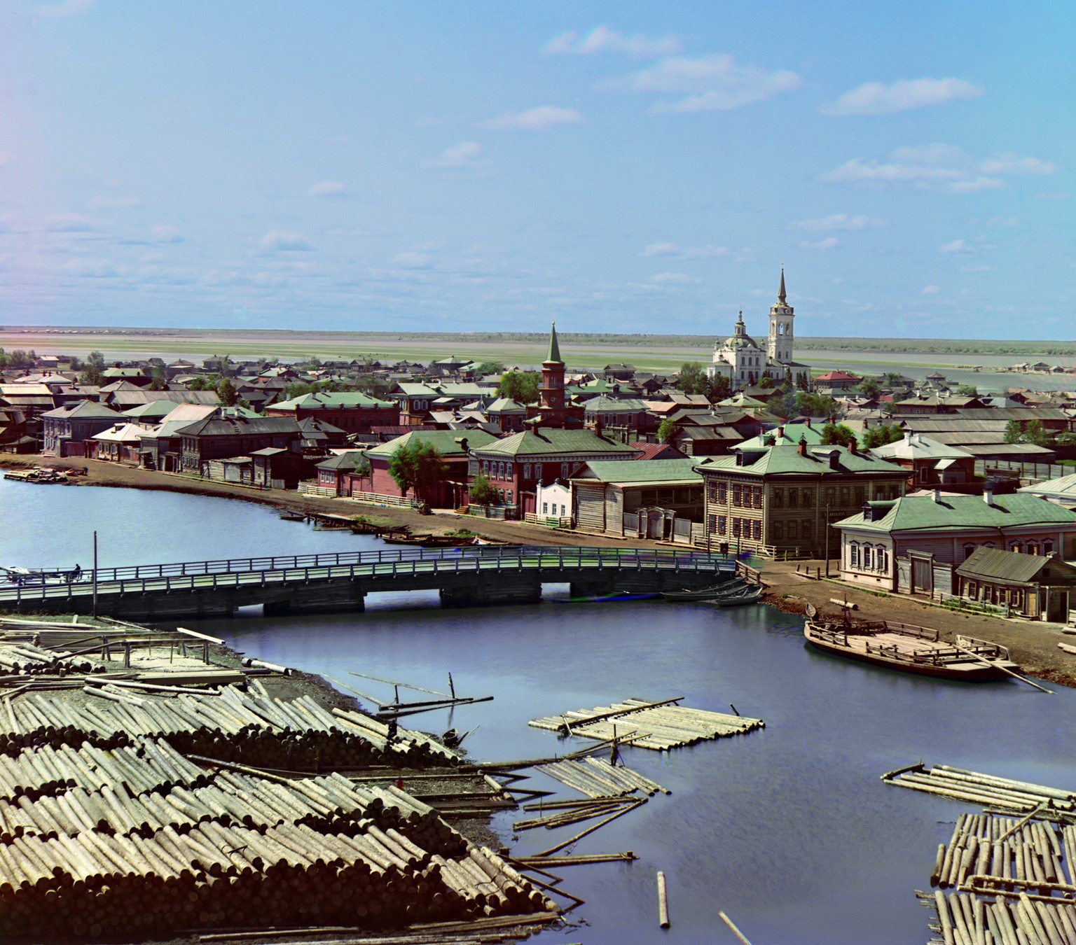 Die Stadt Tobolsk in Sibirien.