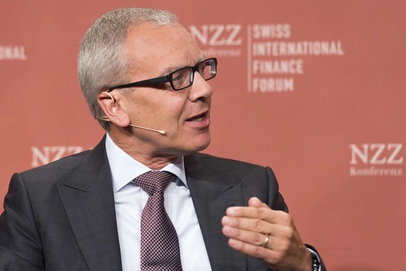 Romeo Lacher, Chairman of the Board of Directors SIX, talks during a panel session at the 4th Swiss International Finance Forum (SIFF), in Bern, Switzerland, on Tuesday, June 20, 2017. (KEYSTONE/Thoma ...