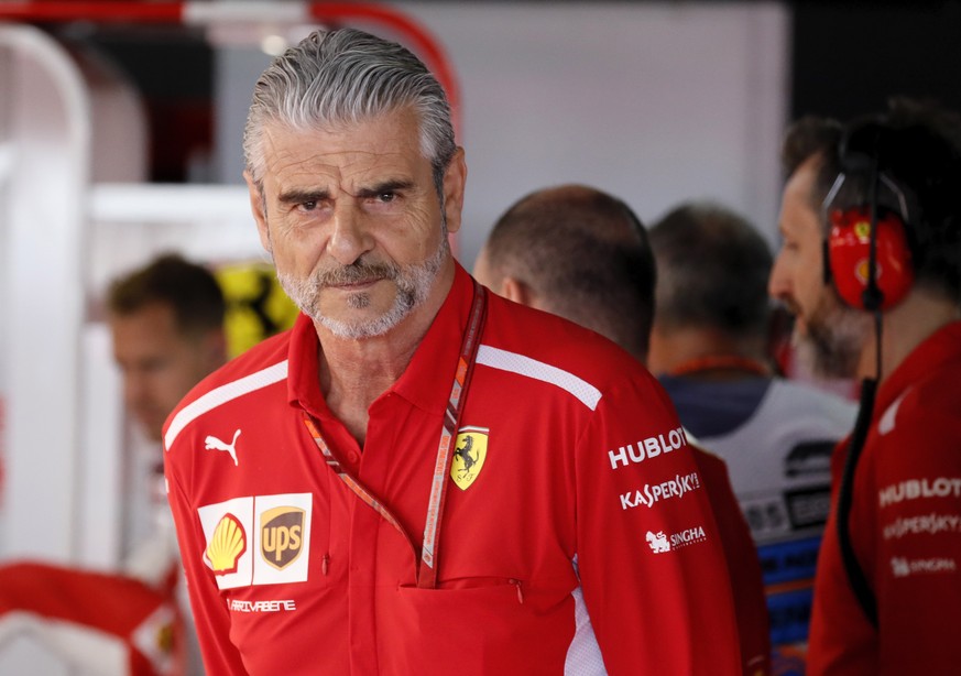 epa07267377 (FILE) - Scuderia Ferrari Team Chief Maurizio Arrivabene during the first practice session of the 2018 Formula One Grand Prix of Germany at Hockenheim Ring circuit in Hockenheim, Germany,  ...