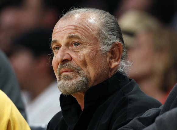 FILE - In this March 23, 2012, file photo, actor Joe Pesci sits court-side at an NBA basketball game between the Portland Trail Blazers and Los Angeles Lakers, in Los Angeles. On Wednesday, April 22,  ...