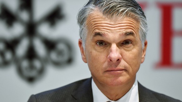 epa07308848 UBS CEO Sergio P. Ermotti speaks at a press conference announcing the bank&#039;s 2018 full year and fourth quarter result in Zurich, Switzerland, 22 January 2019. EPA/WALTER BIERI