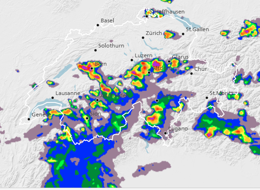 Kurze, heftige Gewitter am Mittwochabend in der Westschweiz.