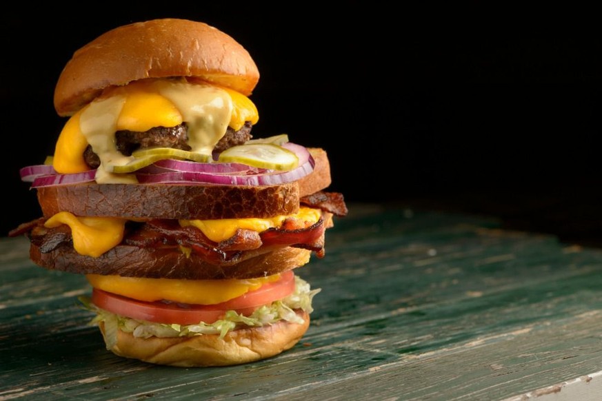 The Ultimate Cure at Bayou Burger, New Orleans 

This burger takes two American classics, burgers and grilled cheese, and combines them into one amazing masterpiece: a grilled cheese bacon sandwich hu ...