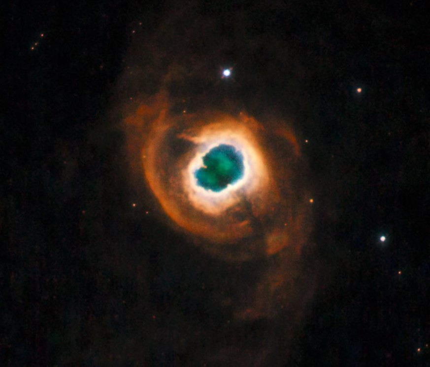 This image has been released by NASA as the last &quot;pretty&quot; image made by the Hubble Space Telescope&#039;s Wide Field Planetary Camera 2. The image made May 4, 2009 is of the planetary nebula ...